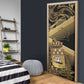Port-au-Prince Afro-Haitians Door Cover Ayiti Map Pòtoprens Gold Color - African Pride