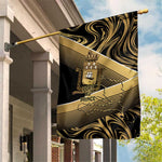 Port-au-Prince Afro-Haitians Garden Flag Ayiti Map Pòtoprens Gold Color - African Pride