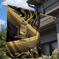 Port-au-Prince Afro-Haitians Garden Flag Ayiti Map Pòtoprens Gold Color - African Pride