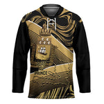 Port-au-Prince Afro-Haitians Hockey Jersey Ayiti Map Pòtoprens Gold Color - African Pride