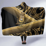 Port-au-Prince Afro-Haitians Hooded Blanket Ayiti Map Pòtoprens Gold Color - African Pride