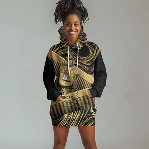 Port-au-Prince Afro-Haitians Hoodie Dress Ayiti Map Pòtoprens Gold Color - African Pride