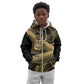 Port-au-Prince Afro-Haitians Kid Hoodie Ayiti Map Pòtoprens Gold Color - African Pride