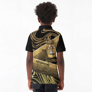 Port-au-Prince Afro-Haitians Kid Polo Shirt Ayiti Map Pòtoprens Gold Color LT14
