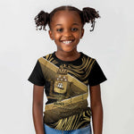 Port-au-Prince Afro-Haitians Kid T shirt Ayiti Map Pòtoprens Gold Color LT14
