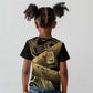 Port-au-Prince Afro-Haitians Kid T shirt Ayiti Map Pòtoprens Gold Color LT14