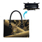 Port-au-Prince Afro-Haitians Leather Bag Ayiti Map Pòtoprens Gold Color - African Pride