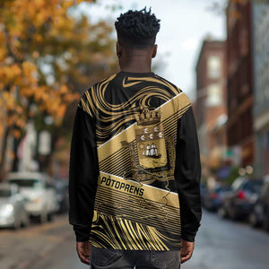 Port-au-Prince Afro-Haitians Long Sleeve Shirt Ayiti Map Pòtoprens Gold Color - African Pride