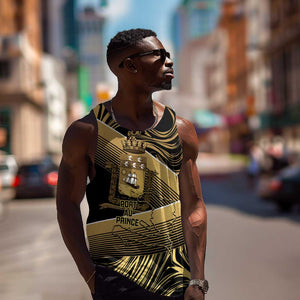Port-au-Prince Afro-Haitians Men Tank Top Ayiti Map Pòtoprens Gold Color - African Pride
