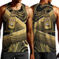 Port-au-Prince Afro-Haitians Men Tank Top Ayiti Map Pòtoprens Gold Color - African Pride