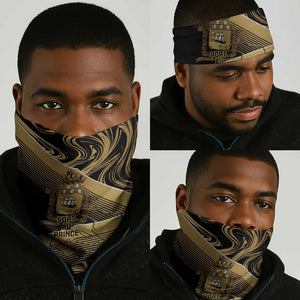 Port-au-Prince Afro-Haitians Neck Gaiter Ayiti Map Pòtoprens Gold Color - African Pride