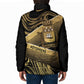 Port-au-Prince Afro-Haitians Padded Jacket Ayiti Map Pòtoprens Gold Color - African Pride