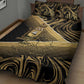 Port-au-Prince Afro-Haitians Quilt Bed Set Ayiti Map Pòtoprens Gold Color - African Pride