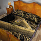 Port-au-Prince Afro-Haitians Quilt Bed Set Ayiti Map Pòtoprens Gold Color - African Pride