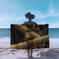 Port-au-Prince Afro-Haitians Sarong Ayiti Map Pòtoprens Gold Color - African Pride