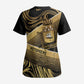 Port-au-Prince Afro-Haitians Scrub Top Ayiti Map Pòtoprens Gold Color - African Pride