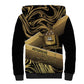 Port-au-Prince Afro-Haitians Sherpa Hoodie Ayiti Map Pòtoprens Gold Color - African Pride