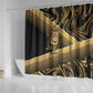 Port-au-Prince Afro-Haitians Shower Curtain Ayiti Map Pòtoprens Gold Color - African Pride
