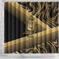 Port-au-Prince Afro-Haitians Shower Curtain Ayiti Map Pòtoprens Gold Color - African Pride