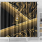 Port-au-Prince Afro-Haitians Shower Curtain Ayiti Map Pòtoprens Gold Color - African Pride