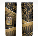 Port-au-Prince Afro-Haitians Skinny Tumbler Ayiti Map Pòtoprens Gold Color - African Pride