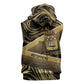 Port-au-Prince Afro-Haitians Sleeveless Hoodie Ayiti Map Pòtoprens Gold Color - African Pride
