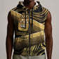 Port-au-Prince Afro-Haitians Sleeveless Zip Hoodie Ayiti Map Pòtoprens Gold Color - African Pride