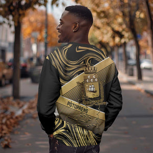 Port-au-Prince Afro-Haitians Sweatshirt Ayiti Map Pòtoprens Gold Color - African Pride