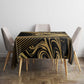 Port-au-Prince Afro-Haitians Tablecloth Ayiti Map Pòtoprens Gold Color - African Pride