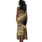 Port-au-Prince Afro-Haitians Tank Maxi Dress Ayiti Map Pòtoprens Gold Color - African Pride