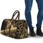 Port-au-Prince Afro-Haitians Travel Bag Ayiti Map Pòtoprens Gold Color - African Pride