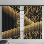 Port-au-Prince Afro-Haitians Window Curtain Ayiti Map Pòtoprens Gold Color - African Pride