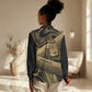 Port-au-Prince Afro-Haitians Women Casual Shirt Ayiti Map Pòtoprens Gold Color - African Pride