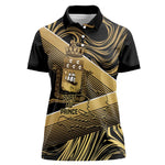 Port-au-Prince Afro-Haitians Women Polo Shirt Ayiti Map Pòtoprens Gold Color - African Pride