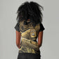 Port-au-Prince Afro-Haitians Women V-Neck T-Shirt Ayiti Map Pòtoprens Gold Color LT14