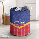 Afro-Haitians Laundry Basket Proud Ayiti Veve Vodou Royal Palm Leaves - African Pride
