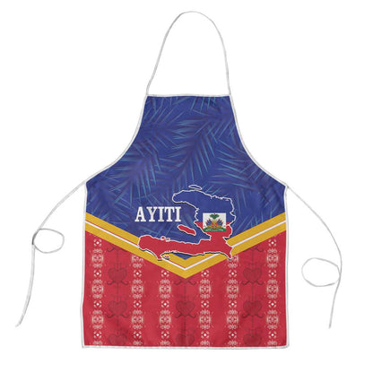 Afro-Haitians Apron Proud Ayiti Veve Vodou Royal Palm Leaves - African Pride