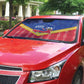 Afro-Haitians Auto Sun Shade Proud Ayiti Veve Vodou Royal Palm Leaves - African Pride