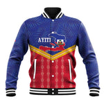 Afro-Haitians Baseball Jacket Proud Ayiti Veve Vodou Royal Palm Leaves - African Pride