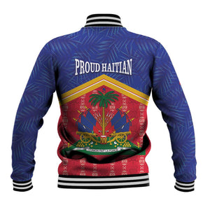 Afro-Haitians Baseball Jacket Proud Ayiti Veve Vodou Royal Palm Leaves - African Pride