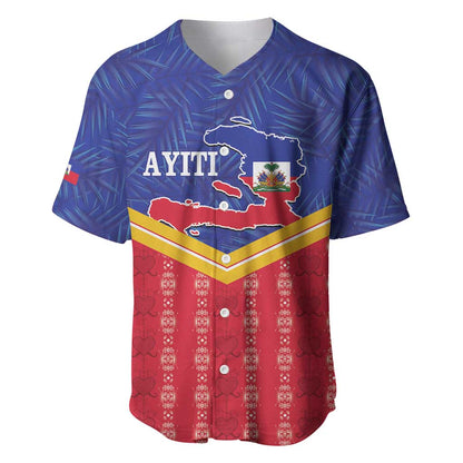 Afro-Haitians Baseball Jersey Proud Ayiti Veve Vodou Royal Palm Leaves LT14