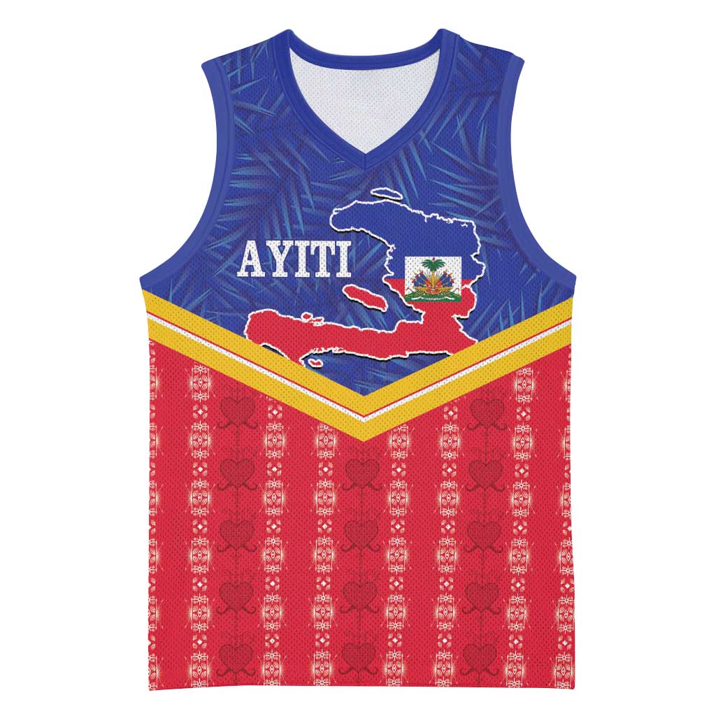 Afro-Haitians Basketball Jersey Proud Ayiti Veve Vodou Royal Palm Leaves - African Pride