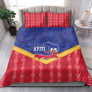 Afro-Haitians Bedding Set Proud Ayiti Veve Vodou Royal Palm Leaves - African Pride