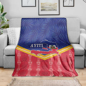 Afro-Haitians Blanket Proud Ayiti Veve Vodou Royal Palm Leaves - African Pride