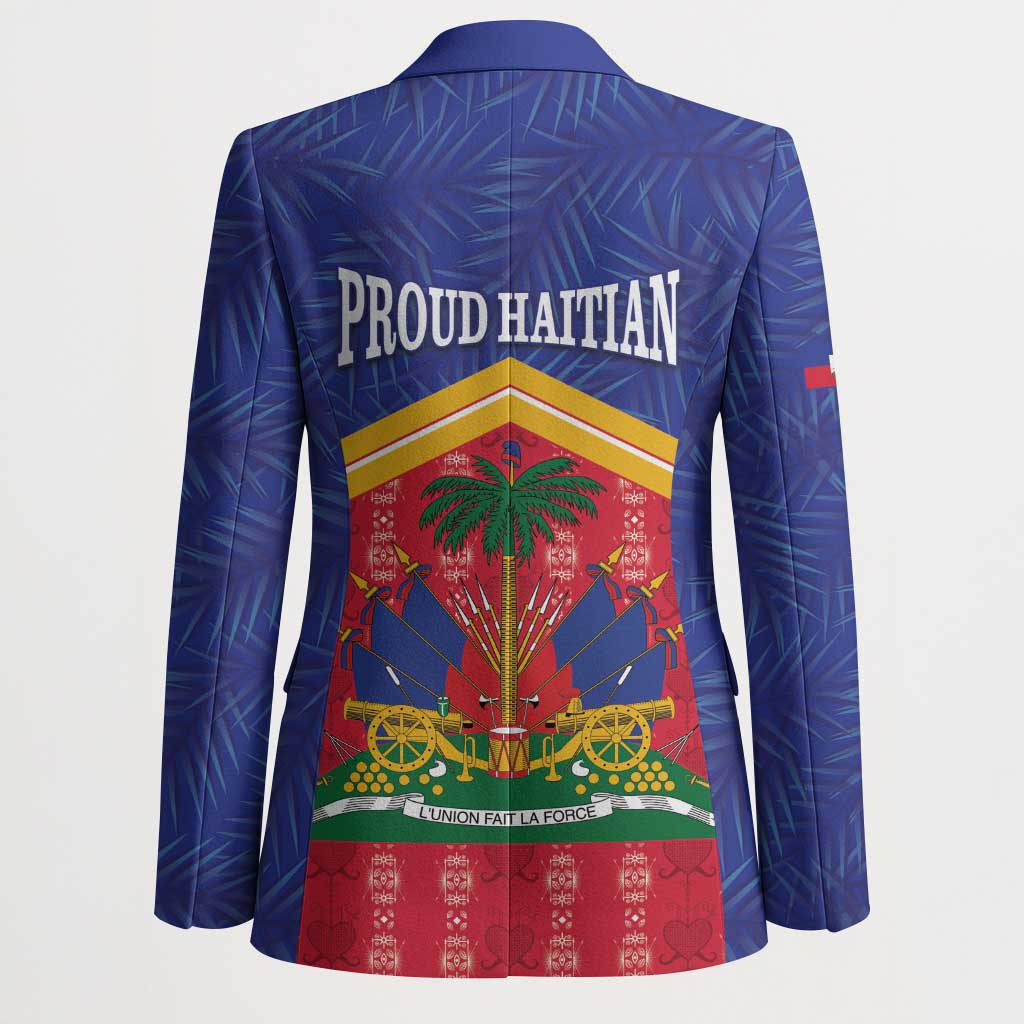 Afro-Haitians Blazer Proud Ayiti Veve Vodou Royal Palm Leaves - African Pride