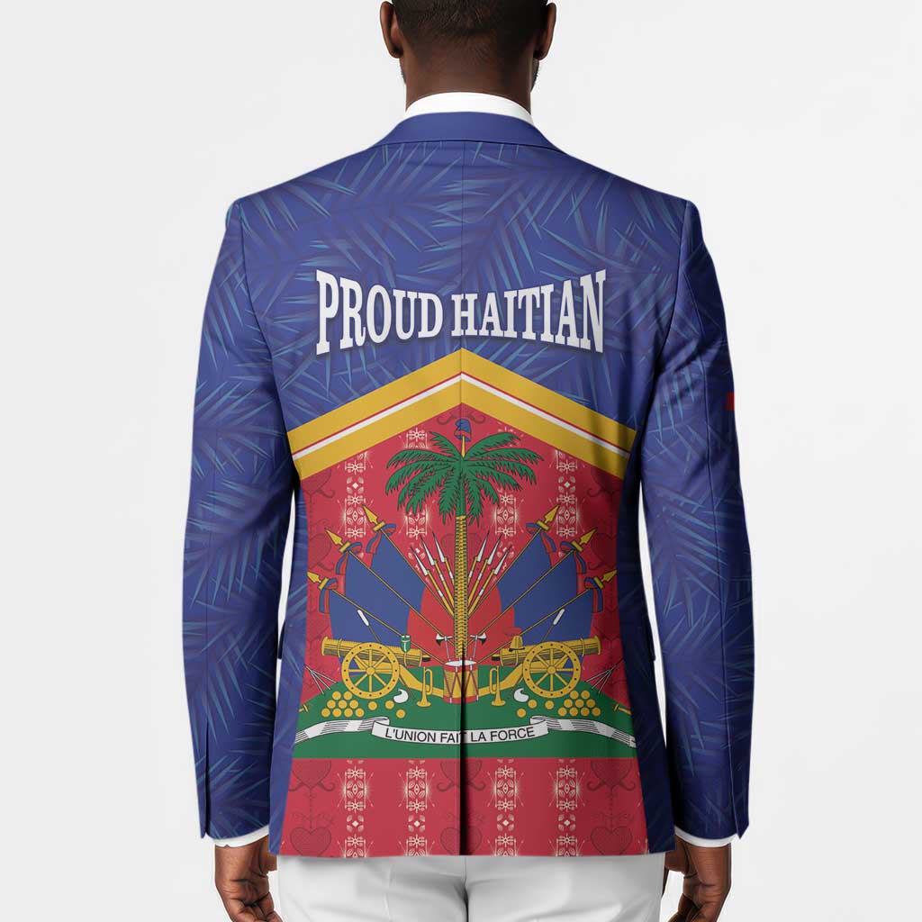 Afro-Haitians Blazer Proud Ayiti Veve Vodou Royal Palm Leaves - African Pride