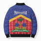Afro-Haitians Bomber Puffer Jacket Proud Ayiti Veve Vodou Royal Palm Leaves - African Pride