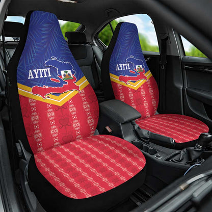 Afro-Haitians Car Seat Cover Proud Ayiti Veve Vodou Royal Palm Leaves - African Pride