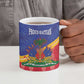 Afro-Haitians Ceramic Mug Proud Ayiti Veve Vodou Royal Palm Leaves - African Pride