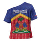 Afro-Haitians Cross Shoulder Shirt Proud Ayiti Veve Vodou Royal Palm Leaves - African Pride